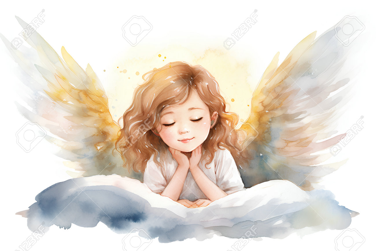 癒しの水彩画1081 天使の梯子 めんどくさ